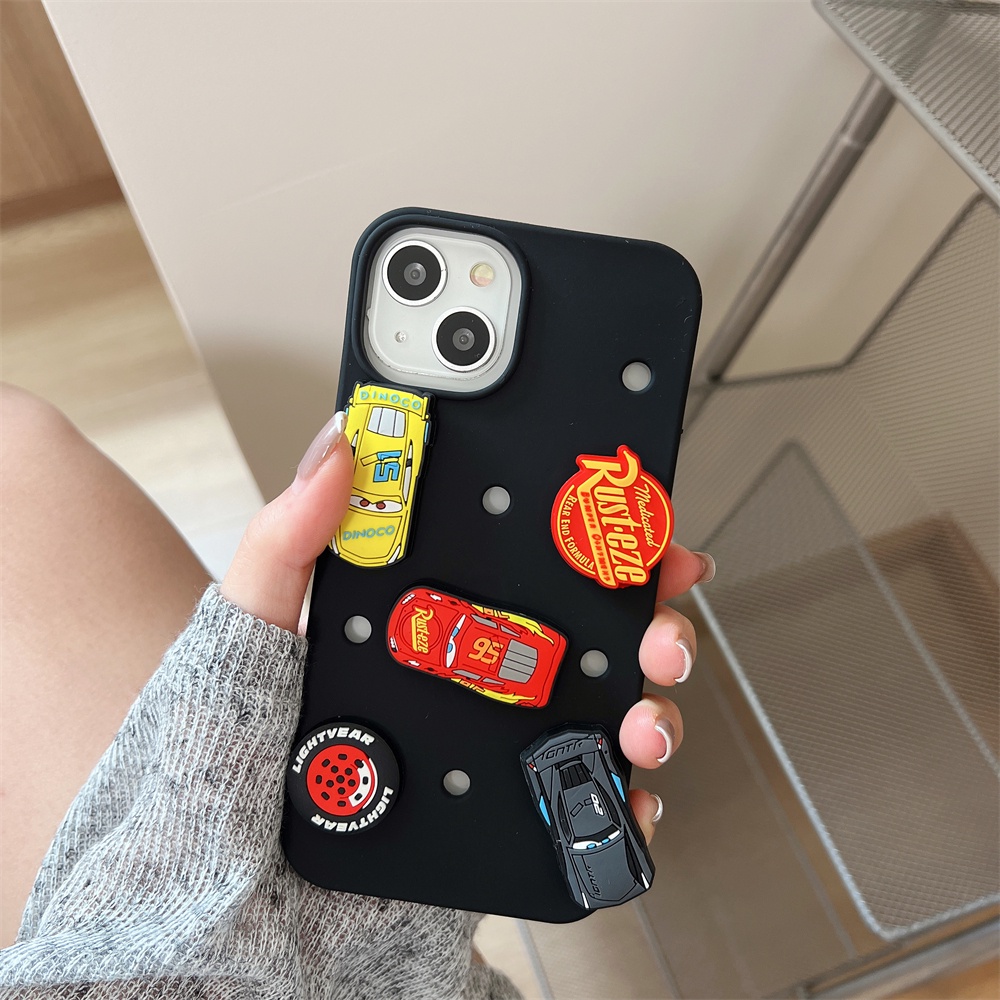 Ốp Điện Thoại Tpu Dẻo Họa Tiết Hoạt Hình Xe Hơi Độc Đáo Chống Rơi Cho iPhone 14 13 12 11 Pro Max