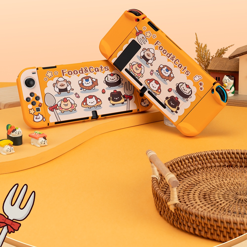 Ốp Cứng Bảo Vệ Máy Chơi Game Nintendo Switch Và Switch OLED Hình Mèo Dễ Thương