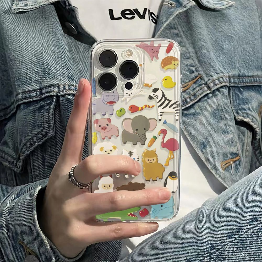 ✅Ốp Điện Thoại Mềm Chống Sốc Hình Động Vật Cho Iphone12 14pro 1178 Max6In13Plus SP8F