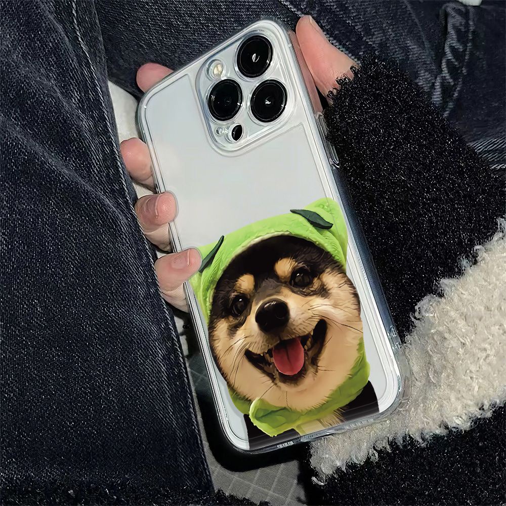 ✅Ốp Điện Thoại Mềm Chống Sốc In Hình Cún Dễ Thương Cho Iphone 14Pro 126In 78 max11 13 plus
