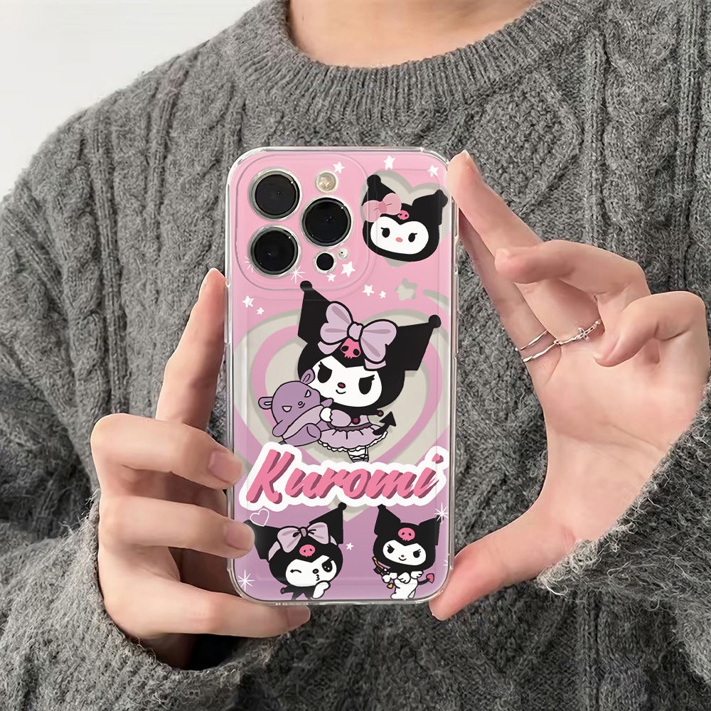 ✅Ốp Điện Thoại Mềm Chống Sốc Phong Cách Kuromi Đơn Giản Cho Iphone 11iPhone12 14Pro6In13 78maxplus ZPPQ