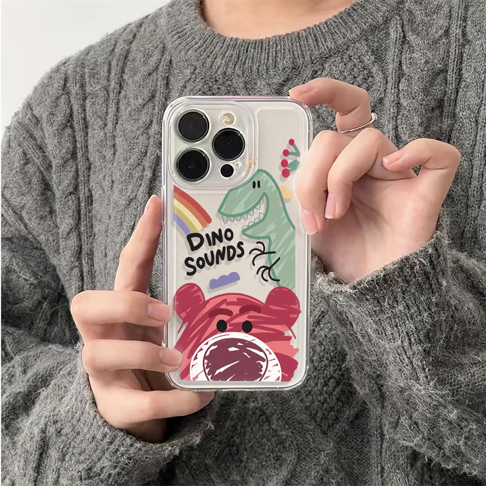 ✅Ốp Điện Thoại Mềm Chống Sốc Hình Gấu Và Dâu Tây Cho Apple Iphone 6In Plus 11 78 1213 Max 14 Pro