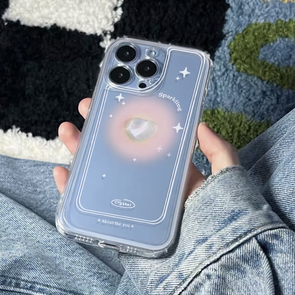 ✅Ốp Điện Thoại Mềm Chống Sốc Họa Tiết Trái Tim Đơn Giản Cho Iphone 14pro13 plus max 12 6In11 78 HD6U