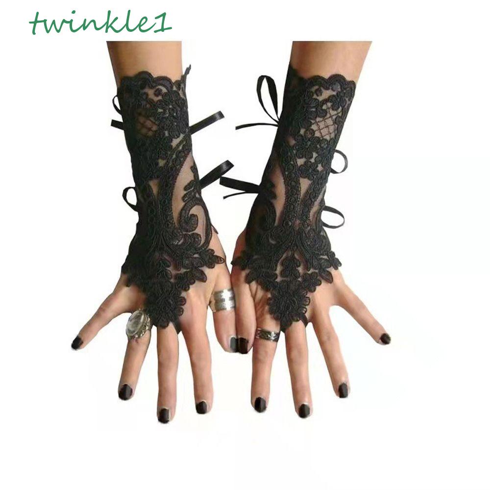 Găng Tay Lưới Phối Ren Siêu Mỏng Cho Cô Dâu