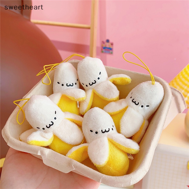 Phim hoạt hình chuối sang trọng móc khóa chuối Mặt dây chuyền Búp Bê Móc Chìa Khóa Túi xe Móc khóa quà Tặng Mới