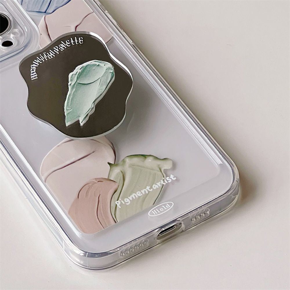 Ốp Điện Thoại TPU Mềm Chống Sốc Có Giá Đỡ Màu Graffiti Cho IPhone 14 Pro Max 13 12 11 Pro Max XS XR 7 8 Plus