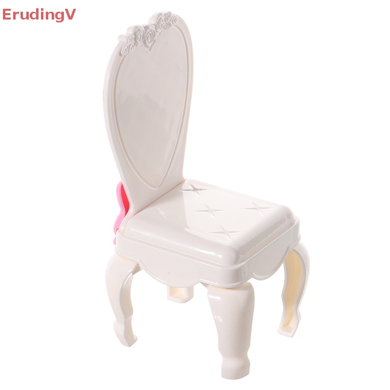 Mô Hình Ghế Thắt Nơ Màu Trắng Tỉ Lệ 1 / 6 Trang Trí Nhà Búp Bê