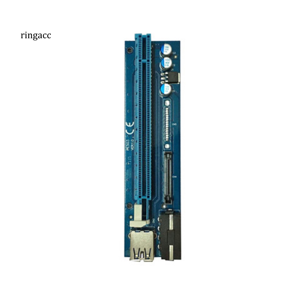 Cáp Chuyển Đổi PCI-E Express 1x Sang 16x RGA PE503 6Pin / 4Pin SATA Chống Mài Mòn