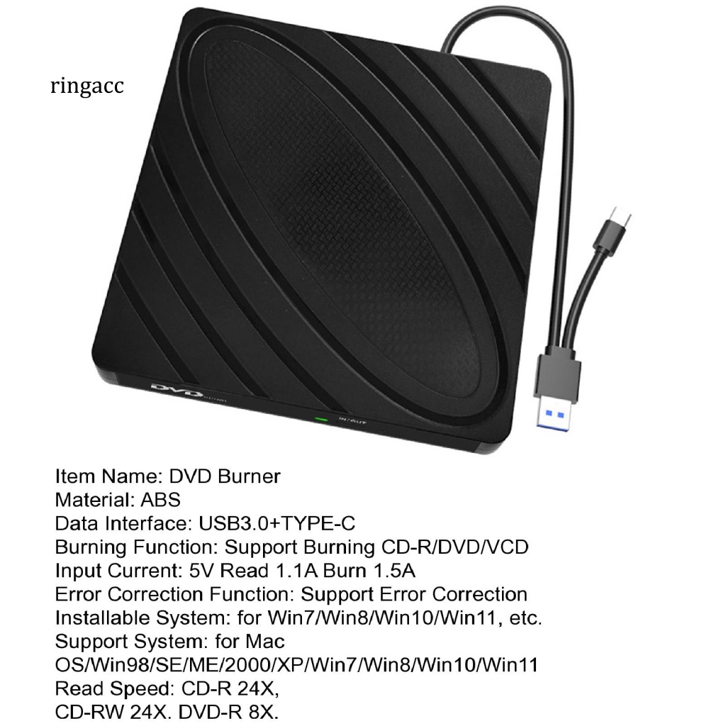 Ổ Đĩa DVD ROM Cổng Usb 3.0 Type-C Tốc Độ Cao Tiện Dụng