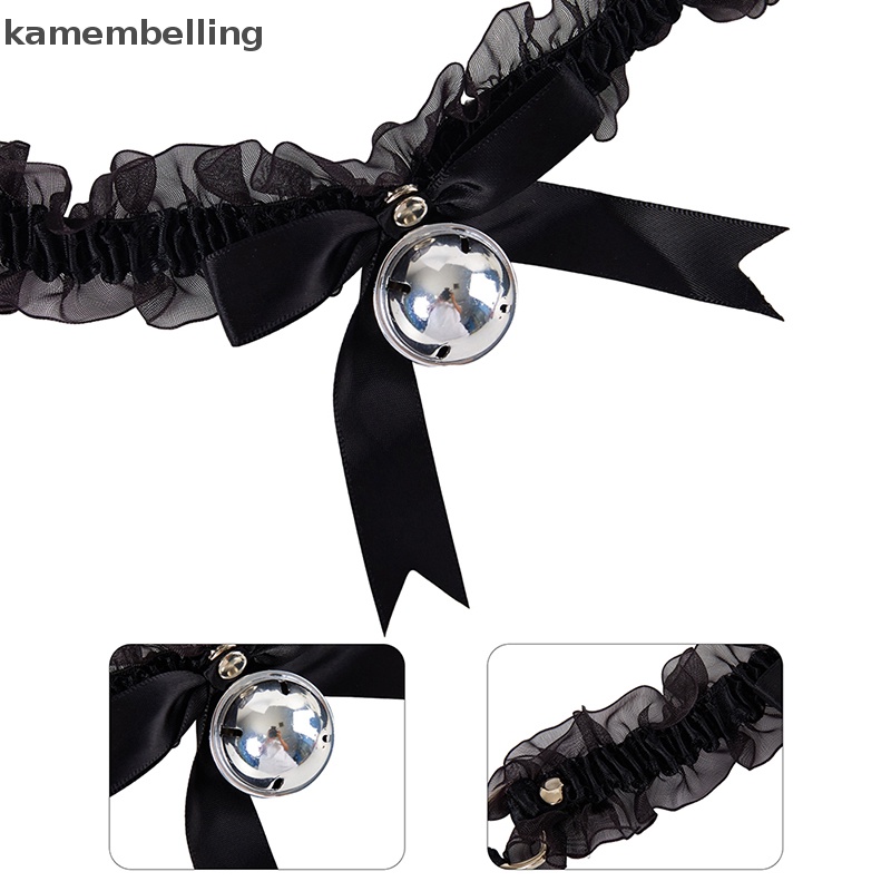 Kamembelling Vòng Cổ Choker Ren Đính Nơ Phong Cách Gothic Punk Quyến Rũ Cho Nữ