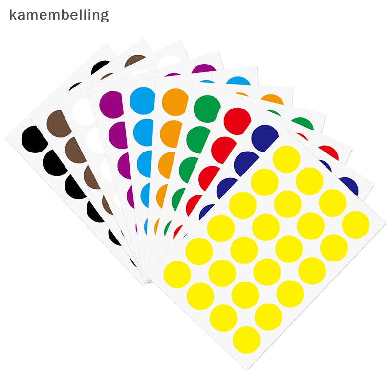 Cuộn 240 Miếng Dán Hình Tròn 19mm Họa Tiết Chấm Bi Nhiều Màu Sắc
