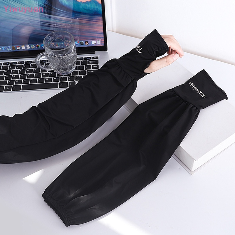 1 Đôi Găng Tay Lái Xe Chống Tia UV Bằng Lụa Lạnh Thời Trang Unisex Mới