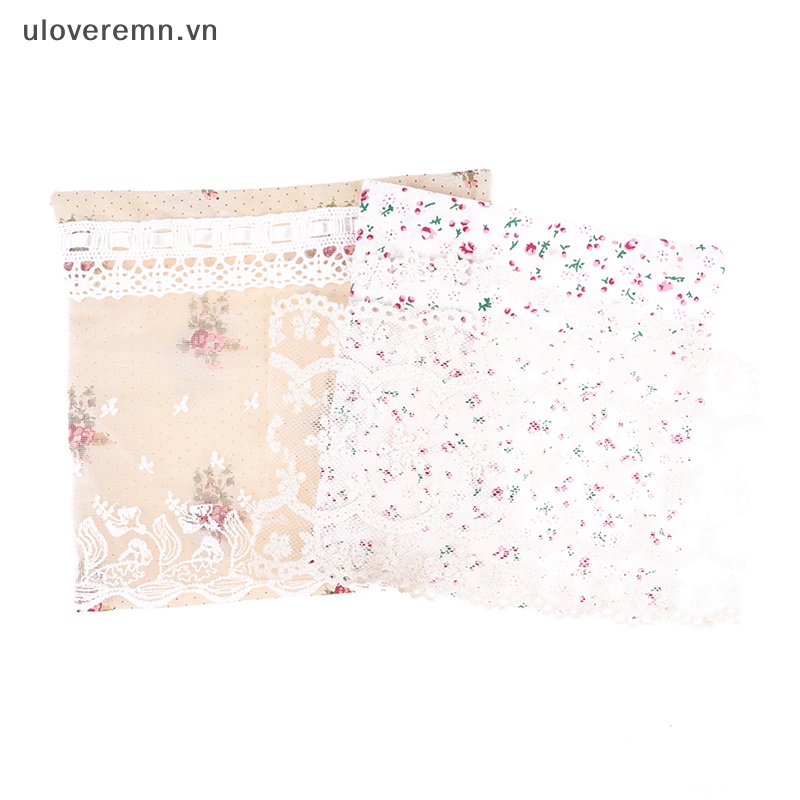 1 Bộ Chăn Ga Và Vỏ Gối Phối Ren Trang Trí Nhà Búp Bê Tỉ Lệ 1: 12