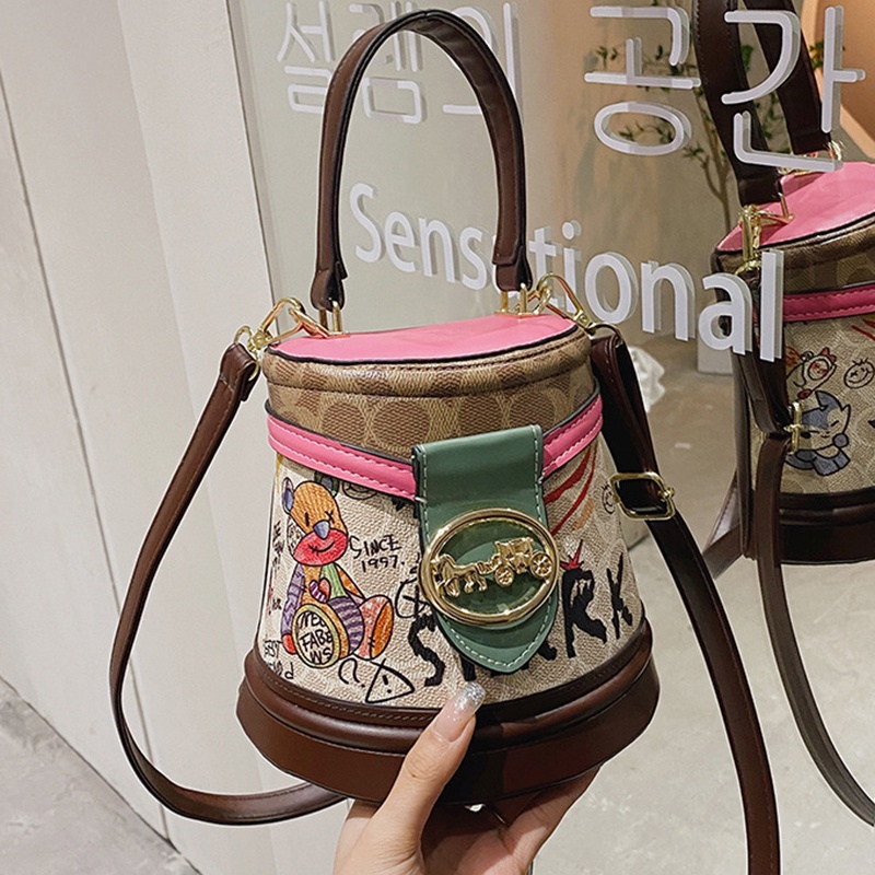 Túi Đeo Vai In Họa Tiết graffiti Phong Cách Phương Tây Thời Trang Cao Cấp Cho Nữ