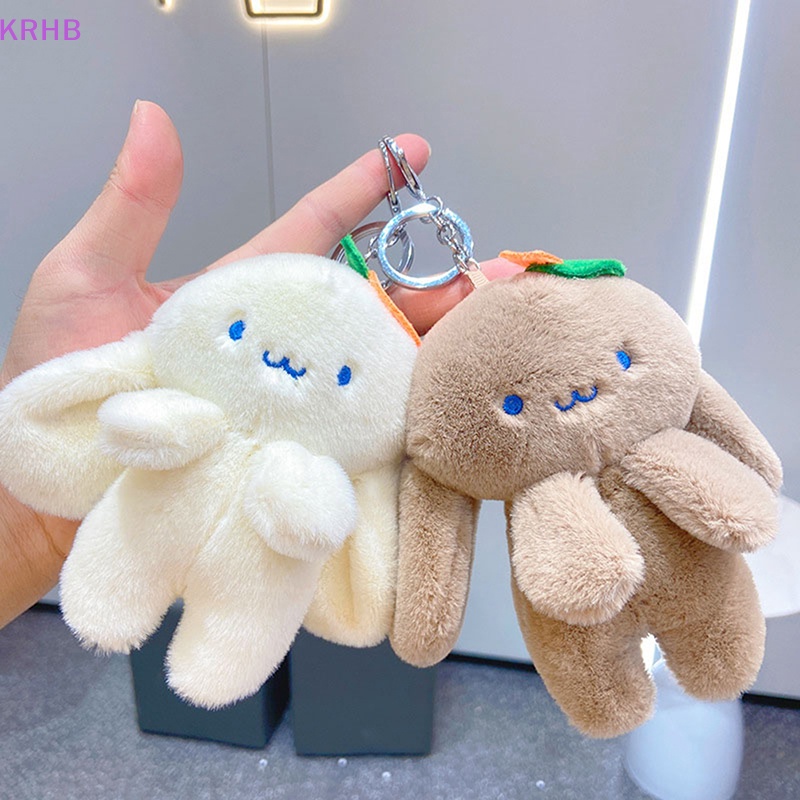 1 Móc Khóa Thỏ Nhồi Bông Đáng Yêu 14cm Mới