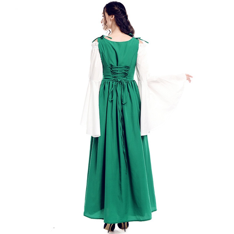 Đầm Dài Thắt Eo Tay Loe Phong Cách Thời Phục Hưng Gothic Cổ Điển Dành Cho Nữ