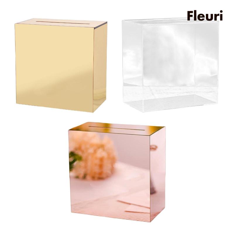 Hộp Đựng Thẻ Bằng Acrylic Siêu Bền Tiện Dụng Cho Sinh Nhật / Đám Cưới