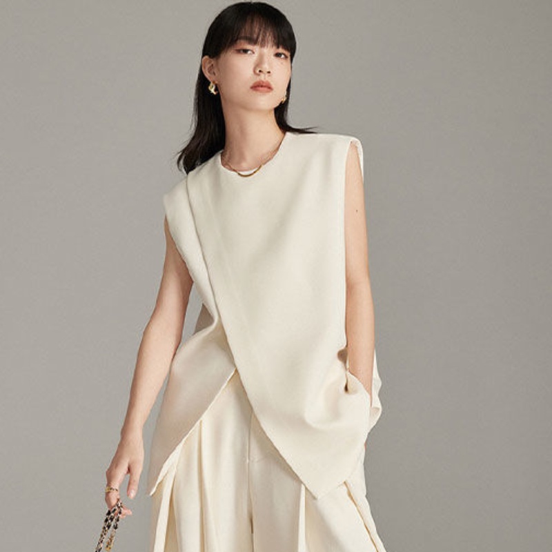 Áo Vest Hai Dây Xếp Ly Dáng Ôm Thời Trang Mùa Hè 2023 Dành Cho Bạn Nữ