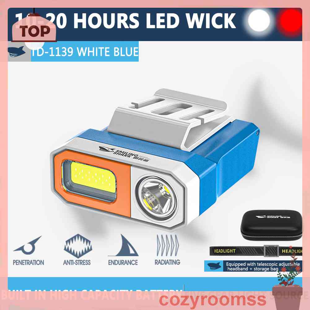 Đèn Pha LED COB Cảm Ứng Chống Thấm Nước Có Kẹp Mũ Lưỡi Trai