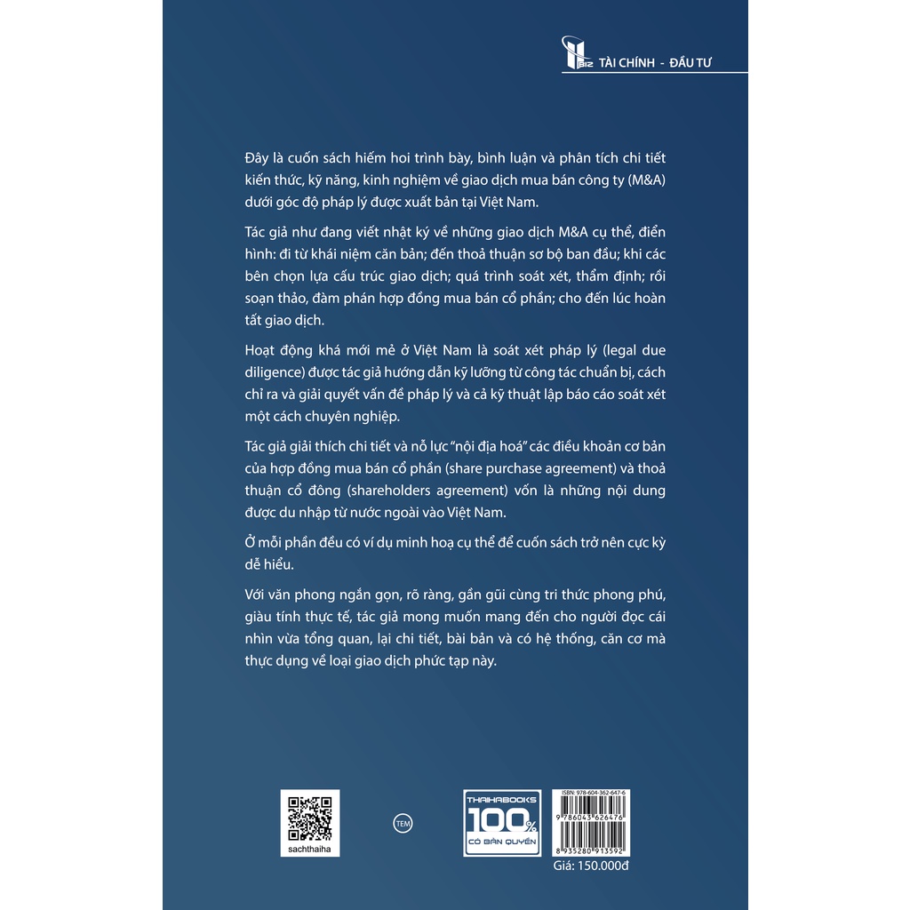 Sách Pháp Lý M&A Căn Bản