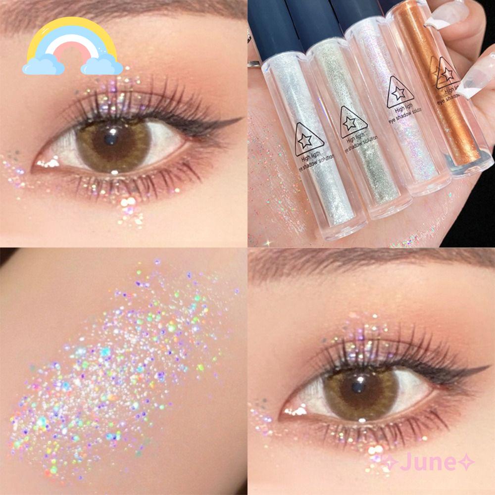 JUNE Phấn Mắt Dạng Lỏng Ánh Nhũ Lấp Lánh Bền Màu Dài Lâu
