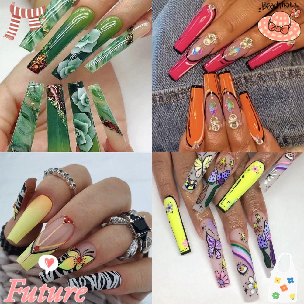 Bộ Móng Tay Giả Dạng Nhấn DIY