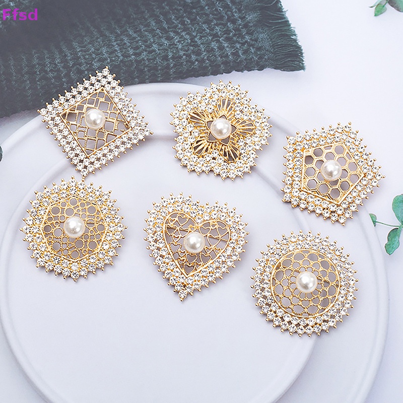 {Ffsd} Ghim Cài Áo Hình Đa Giác Đính Đá Thời Trang Đơn Giản
