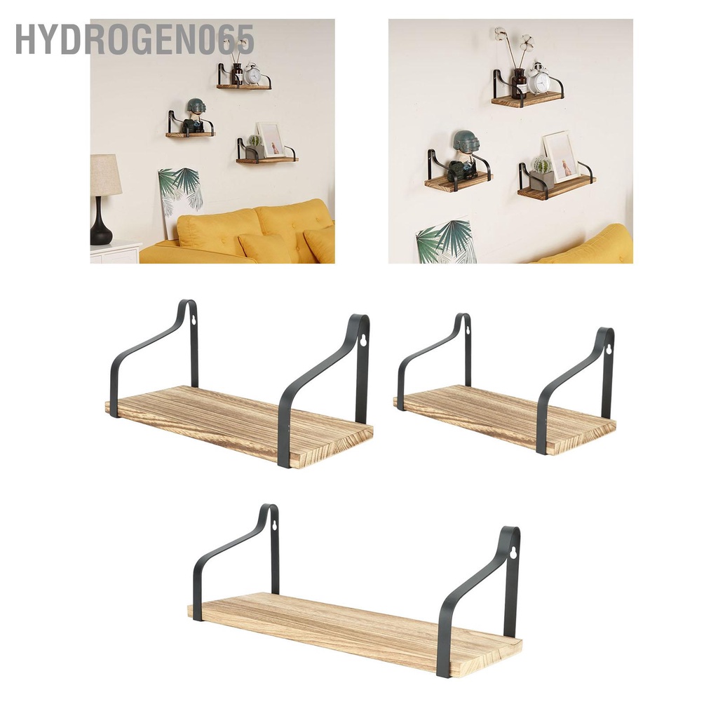 Hydrogen065 3 Kệ Nổi Bền Treo Tường Gỗ Mộc Mạc Tinh Tế Cho Gia Đình Cửa Hàng Văn Phòng