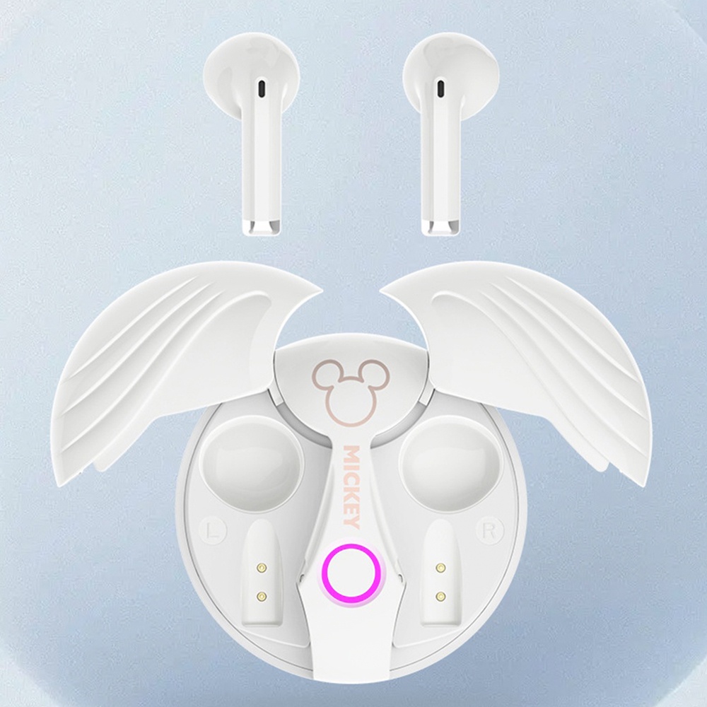 Tai nghe Bluetooth Disney Disney Đôi cánh thiên thần 2023 Trò chơi thể thao phong cách mới Bữa tiệc sinh viên dự phòng lâu dài Unisex