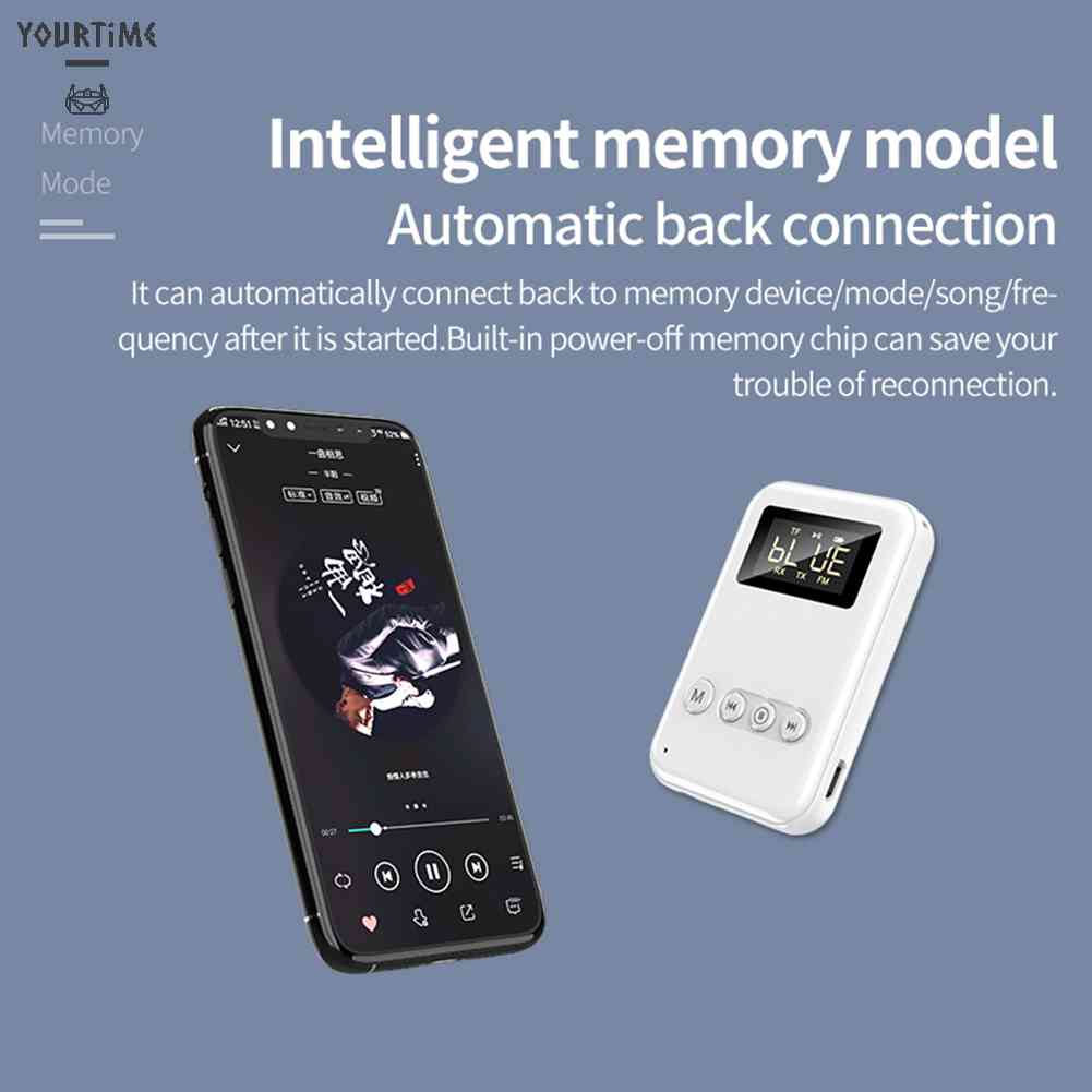 Bộ Thu Tín Hiệu Bluetooth 5.0 Có Màn Hình LED HD Cho Loa