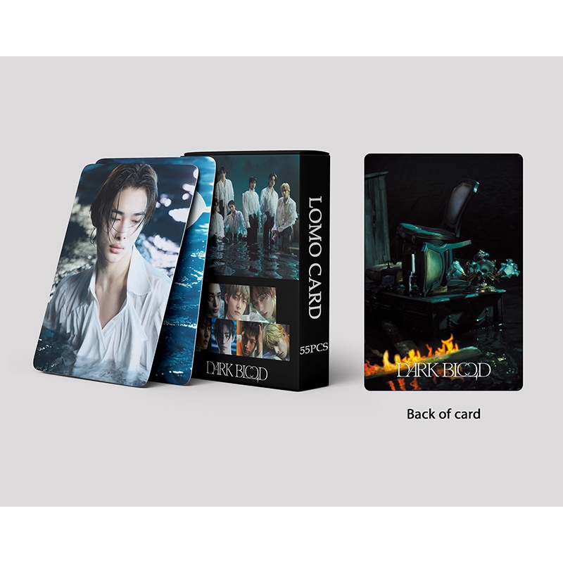 ENHYPEN LOMO Card Set 55 Tấm Thẻ Ảnh DARK BLOOD Hình Nhóm Nhạc
