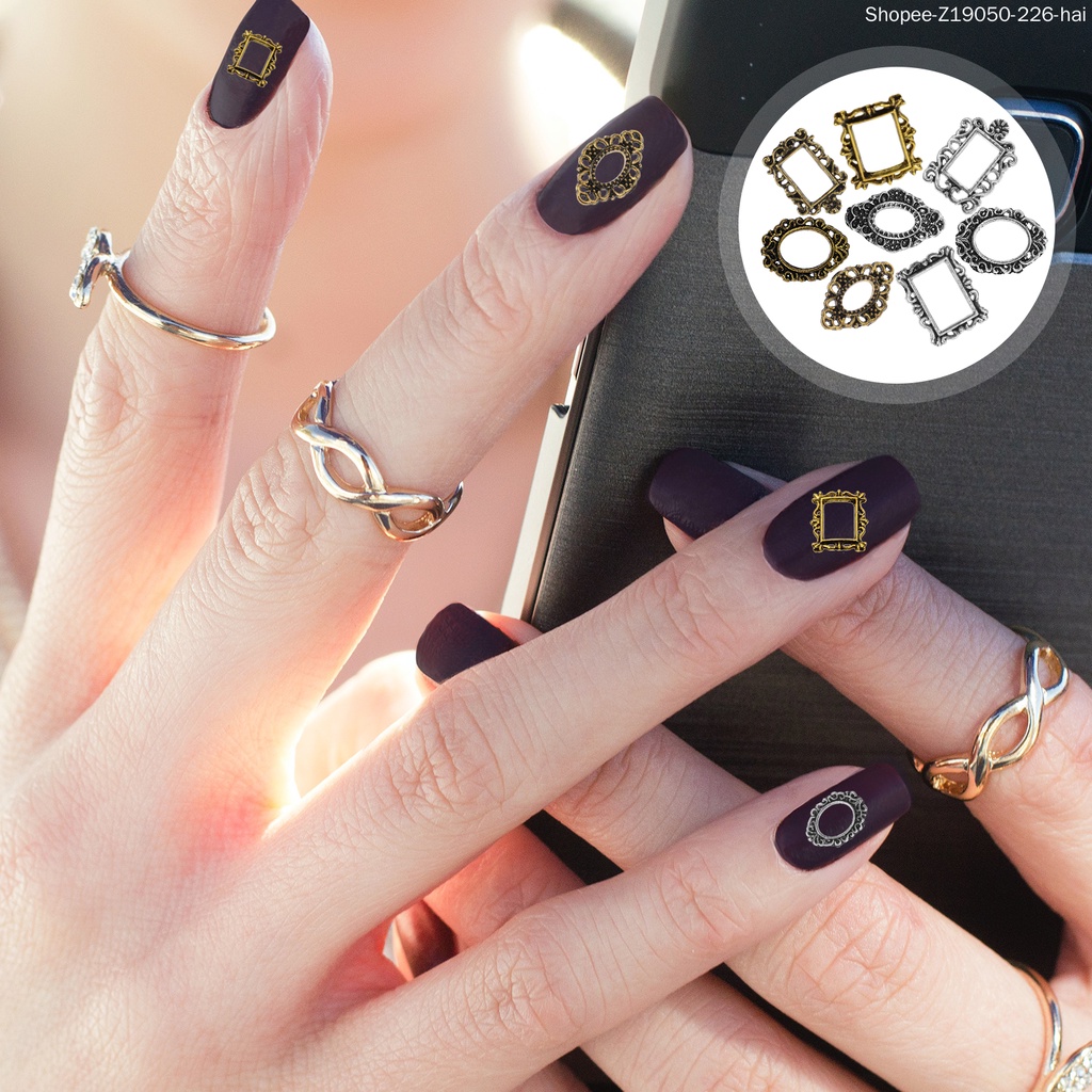 Set 40 Khung Hình Vuông Trang Trí Móng Tay
