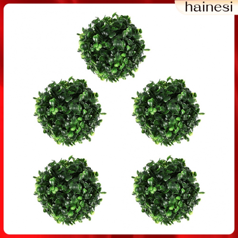 Set 5 Quả Bóng Cỏ Nhân Tạo Bằng Nhựa Dùng Trang Trí Ngoài Trời