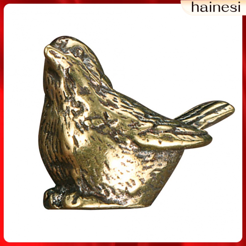 Mô Hình Chim Sẻ Vàng Bằng Đồng Thau Phong Cách Vintage Trang Trí Sân Vườn