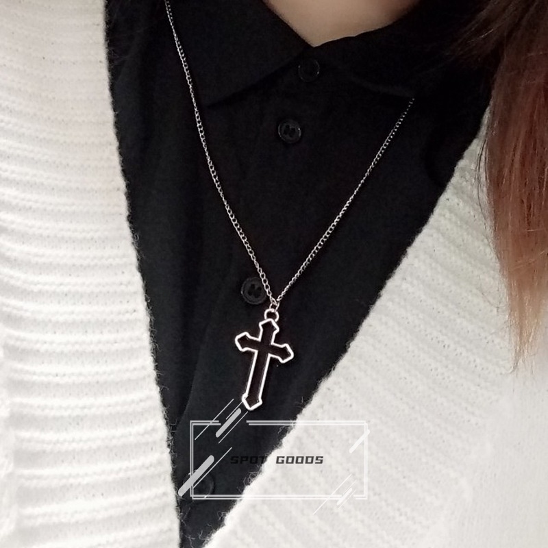 Vòng cổ Sợi Xích Mặt Thánh Giá Phong Cách hip hop Châu Âu Đơn Giản Cá Tính