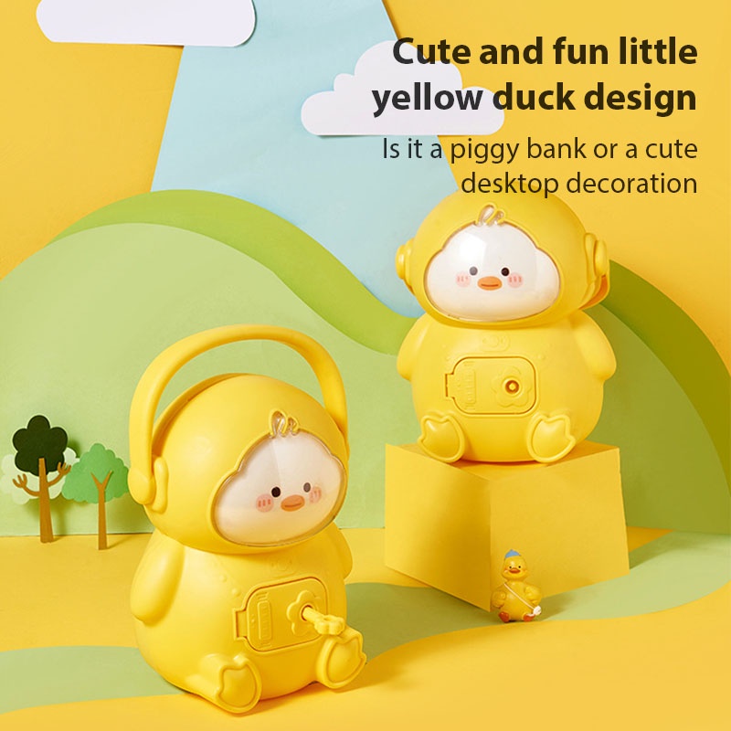Ống Heo Tiết Kiệm Tiền Hình Vịt Vàng Hoạt Hình Đáng Yêu Dành Cho Trẻ Em