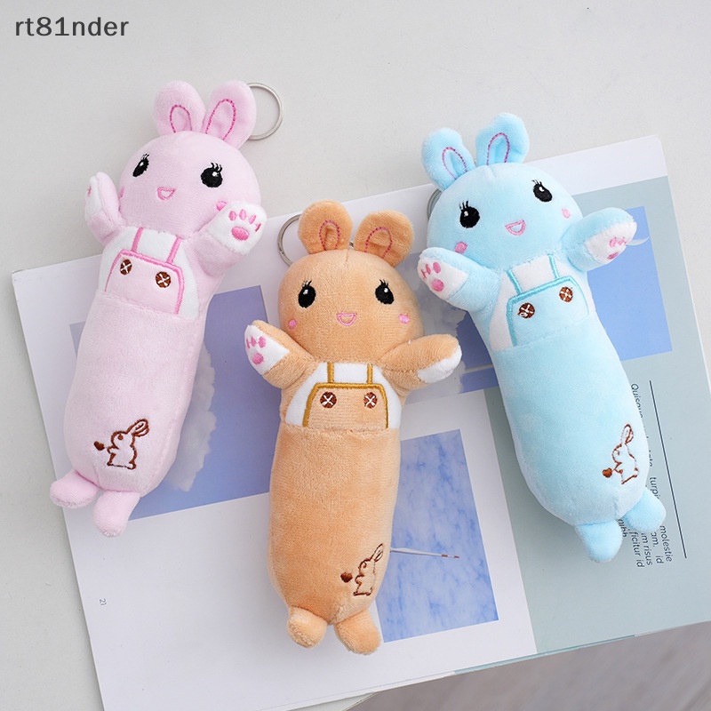 Rt Móc Khóa Thỏ Nhồi Bông Dài Mềm Mại Đáng Yêu