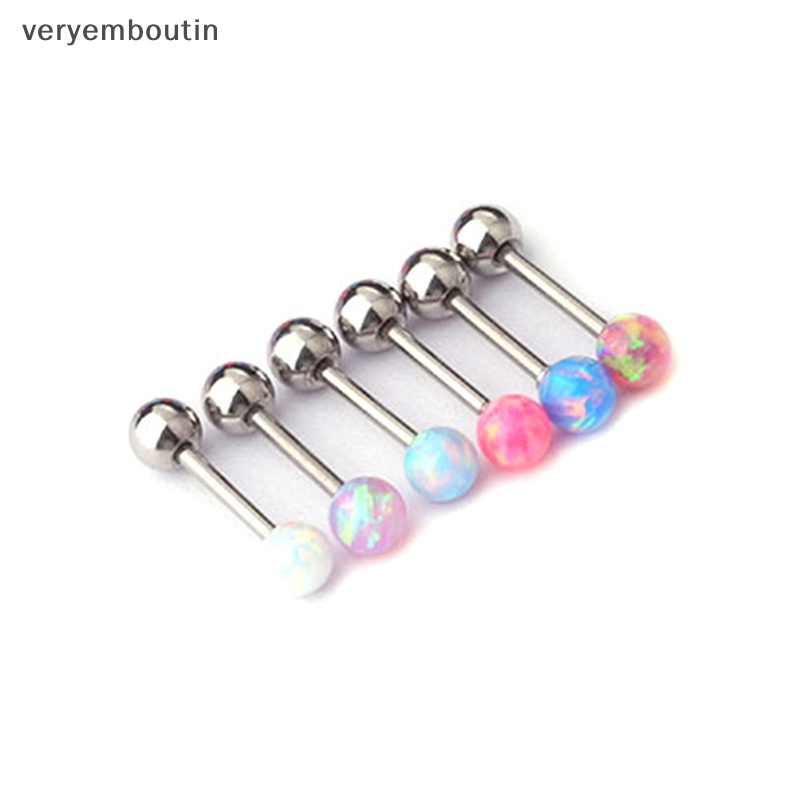 1 Khuyên Tai Dạng Xoắn Ốc Nhiều Màu Sắc Đính Đá Opal Cho Nữ