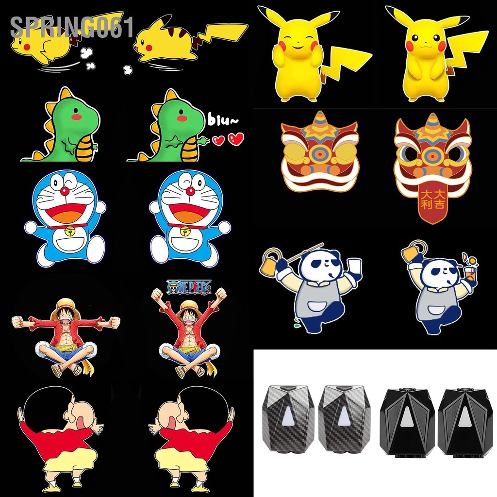 Spring061 2 Chiếc Ô Tô Đèn LED Cửa Bảng Chào Mừng Ánh Sáng Năng Động Cảm Ứng Hồng Ngoại Tích Hợp Pin Lithium 500MAh Đa