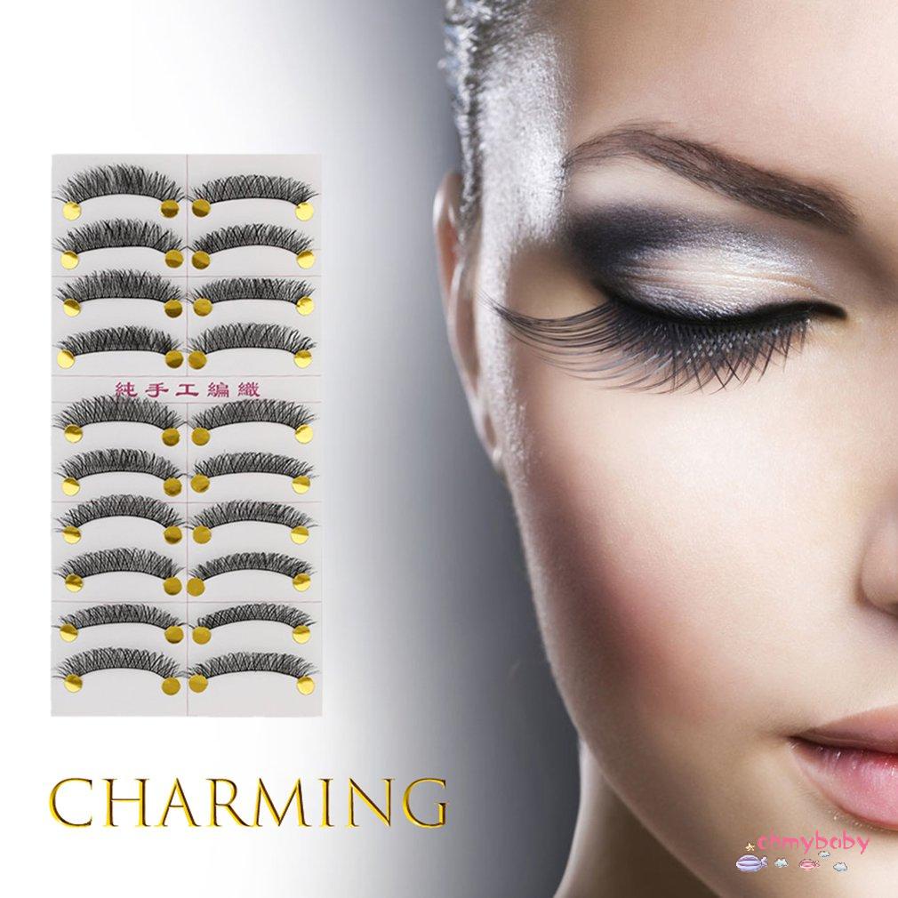 [OMB] M14 Handmade Lông Mi Giả Phong Cách Janpanese Nguyên Chất Bằng Tay Dài Dày Lộn Xộn 10 Đôi Dụng Cụ Làm Đẹp Cho Nữ Trang Điểm [Z/13]