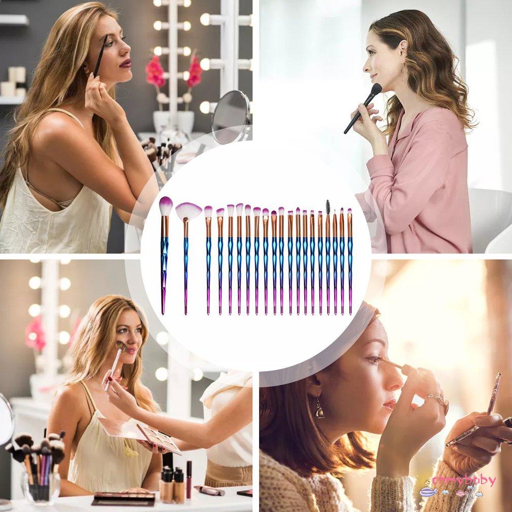 [OMB] 20 Chiếc Kim Cương Bộ Cọ Trang Điểm Cho Phấn Mắt Nền Môi Dụng Cụ Chuyên Nghiệp Mỹ Phẩm Làm Đẹp [Z/2]
