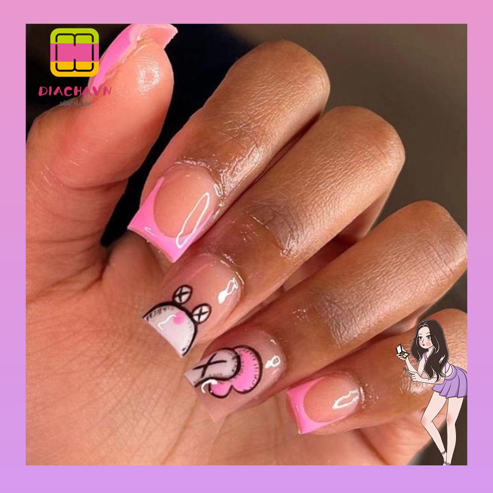 Set 24 Móng Tay Giả Dạng Nhấn DIY