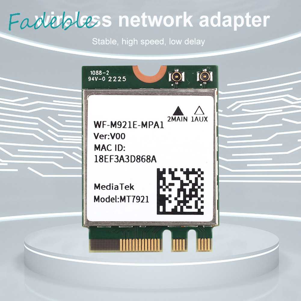 Thẻ Mạng Không Dây MT7921 1200Mbps Băng Tần Kép 2.4Ghz / 5Ghz Cho Laptop