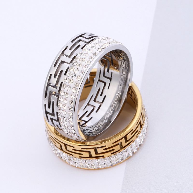 Nhẫn Thép Titan Không Gỉ 9.5mm Mẫu Mới Cho Nam Và Nữ
