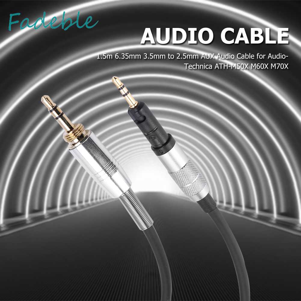 Dây Cáp Âm Thanh 1.5m 6.35mm 3.5mm Sang 2.5mm Cho Audio-Technica ATH-M50X M60X M70X