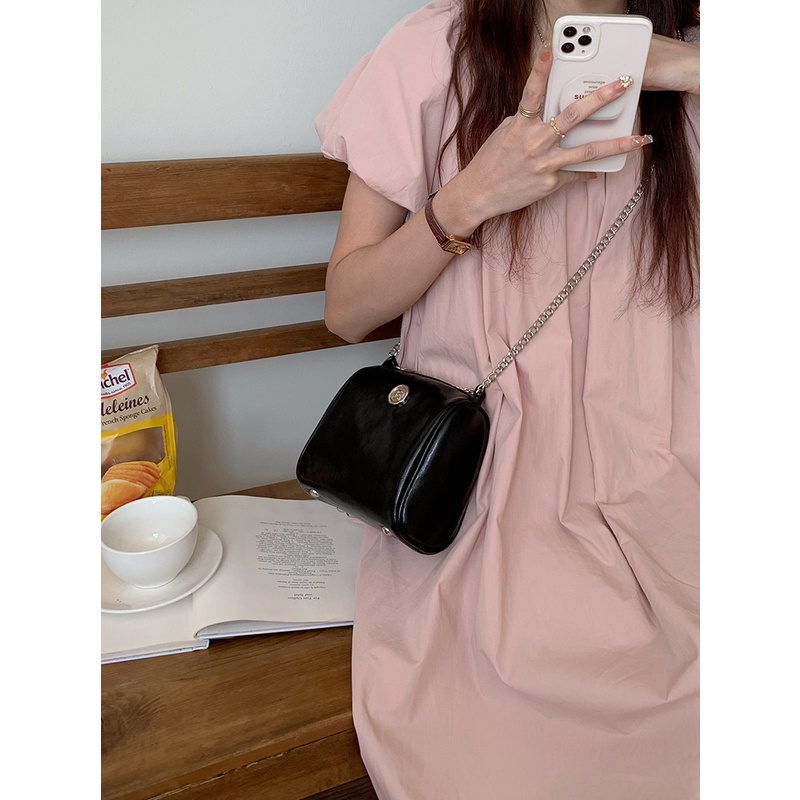 Túi Xách mini Hình Vuông Màu Bạc Phong Cách Thời Trang Mới 2023 Dành Cho Nữ