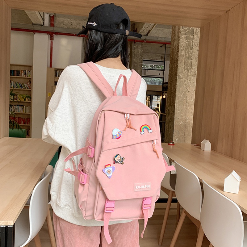 Balo đi học FAWORK màu pastel chống thấm nước phong cách Hàn Quốc thời trang dành cho nam và nữ