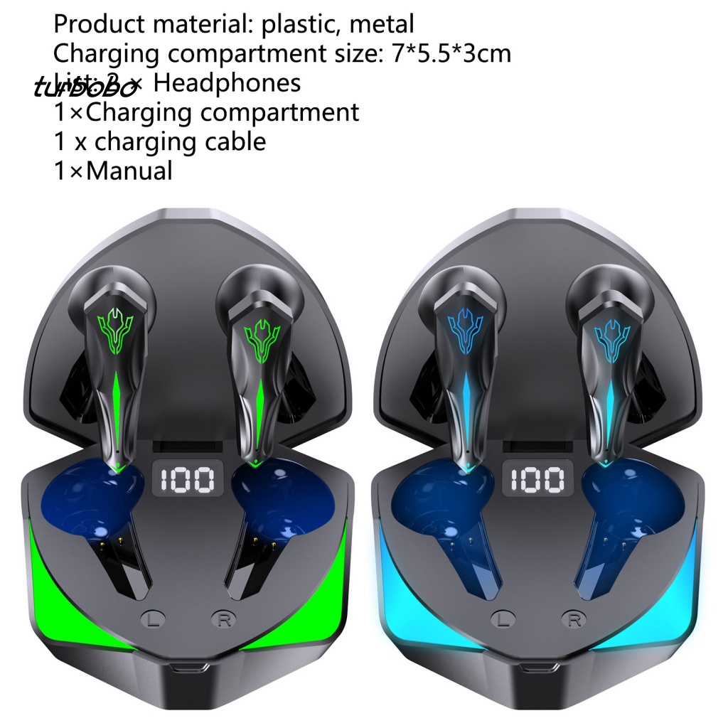 Tai Nghe Nhét Trong Không Dây Bluetooth 5.1 Có Màn Hình Kỹ Thuật Số Và Phụ Kiện