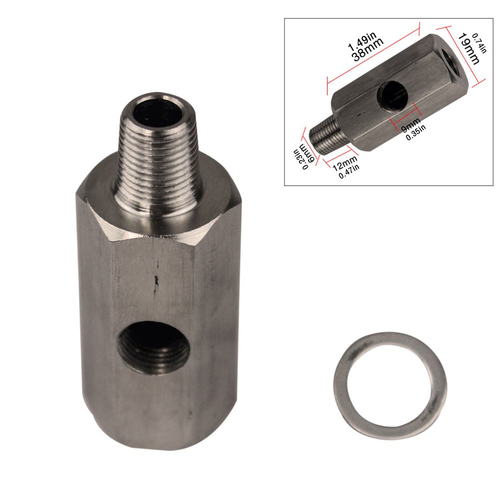 Pressure Sensor Tee 1/8''Npt To Adapter Fitting Turbo Supply Feed Line Gauge [Q/1]