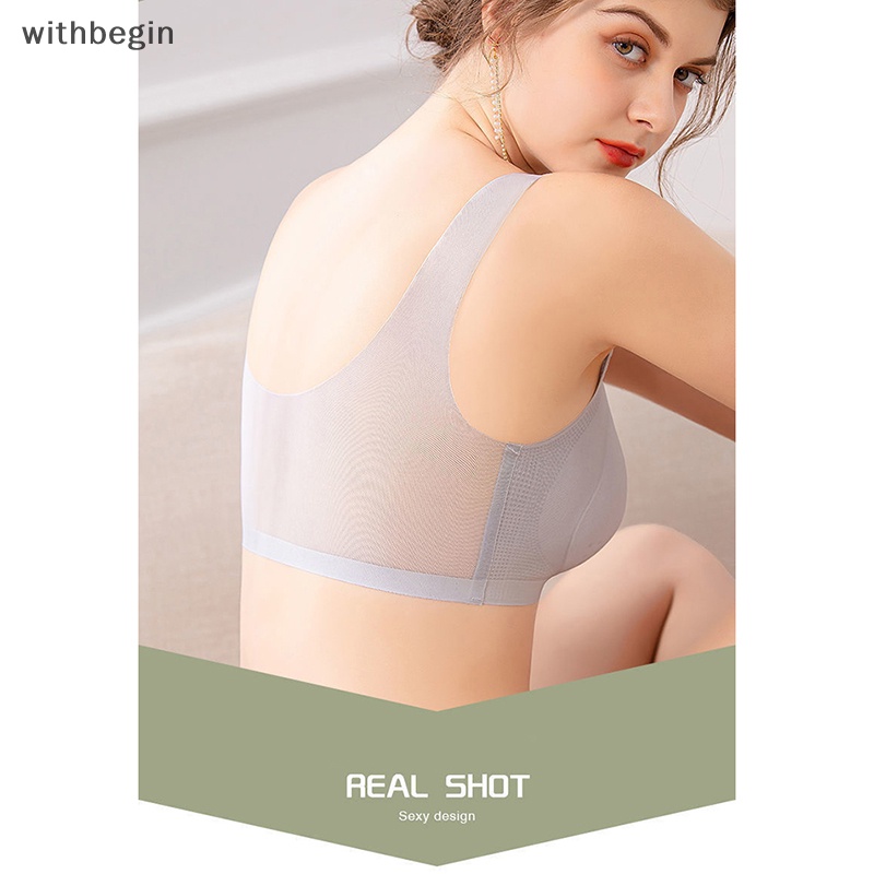 1 Áo Lót Lụa Lạnh Siêu Mỏng Không Lộ Lưng Thời Trang Mùa Hè